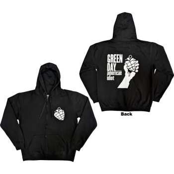 Merce Green Day: Green Day Unisex Zipped Hoodie: American Idiot The Musical (back Print) (small) S