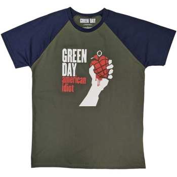Merce Green Day: Green Day Unisex Raglan T-shirt: American Idiot (small) S