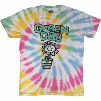 Merce Green Day: Green Day Unisex T-shirt: Flower Pot (wash Collection) (small) S