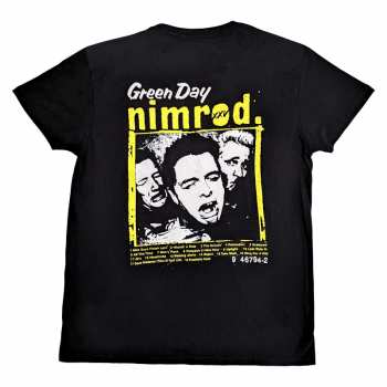 Merce Green Day: Green Day Unisex T-shirt: Nimrod Breast Print (back Print) (small) S