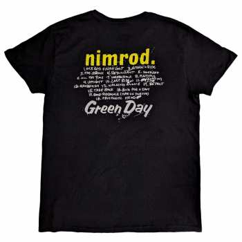 Merce Green Day: Green Day Unisex T-shirt: Nimrod Tracklist (back Print) (small) S