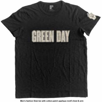 Merch Green Day: Ricamato Maglietta Logo Green Day & Grenade 