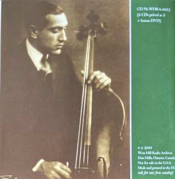 6CD/DVD/Set di cofanetti Gregor Piatigorsky: The Art Of  (Rare 78s Unissued Studio Recordings, Public Performances And Broadcasts)