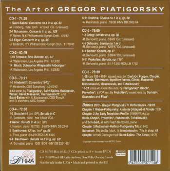 6CD/DVD/Set di cofanetti Gregor Piatigorsky: The Art Of  (Rare 78s Unissued Studio Recordings, Public Performances And Broadcasts)