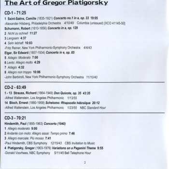 6CD/DVD/Set di cofanetti Gregor Piatigorsky: The Art Of  (Rare 78s Unissued Studio Recordings, Public Performances And Broadcasts)