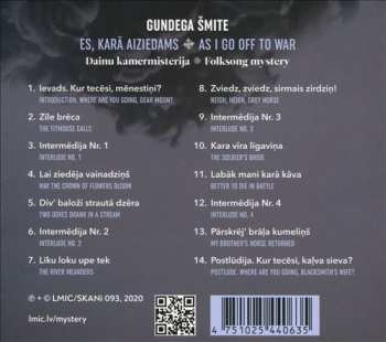 CD Gundega Šmite: Es, Karā Aiziedams… Folksong Mystery