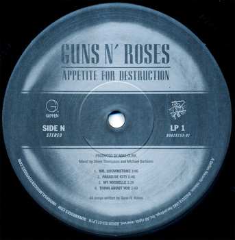 2LP Guns N' Roses: Appetite For Destruction LTD
