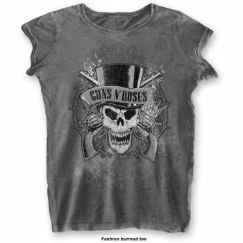 Merce Guns N' Roses: Guns N' Roses Ladies T-shirt: Faded Skull (burnout) (small) S