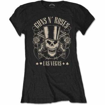 Merch Guns N' Roses: Donne Maglietta Top Hat, Skull & Pistols Las Vegas 