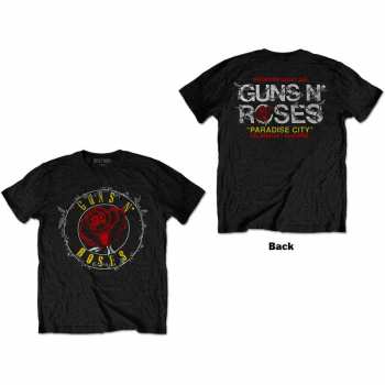 Merce Guns N' Roses: Tričko Rose Circle Paradise City  S