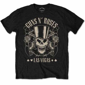 Merch Guns N' Roses: Maglietta Top Hat, Skull & Pistols Las Vegas 