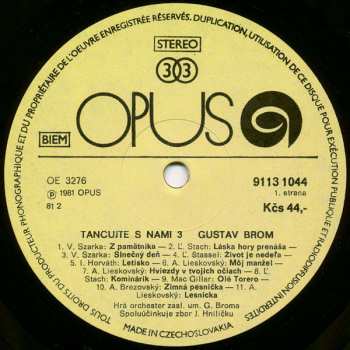 LP Gustav Brom Orchestra: Tancujte S Nami 3