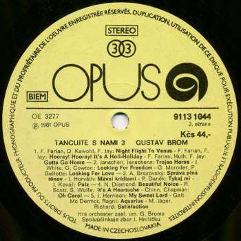 LP Gustav Brom Orchestra: Tancujte S Nami 3