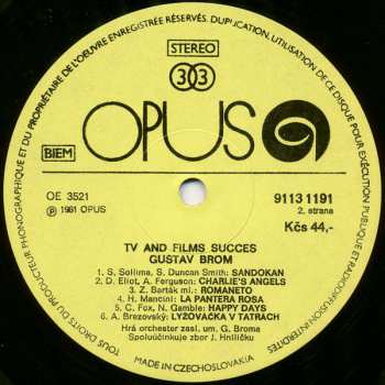 LP Gustav Brom: TV And Film Success