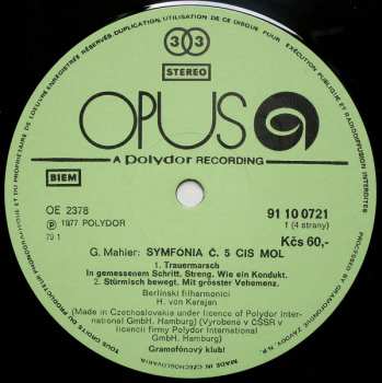2LP Berliner Philharmoniker: 5. Symphonie / Kindertotenlieder (2xLP)