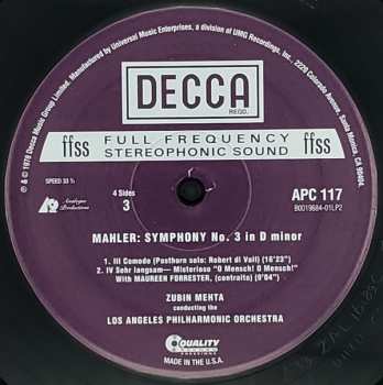 2LP Los Angeles Philharmonic Orchestra: Symphony No. 3 In D Minor