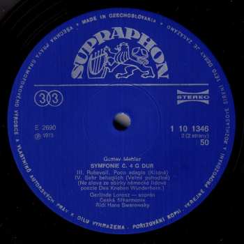 LP The Czech Philharmonic Orchestra: Symfonie Č. 4
