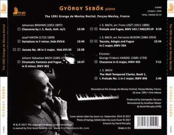 CD György Sebök: The 1991 Grange De Meslay Recital, Parçay-Meslay, France