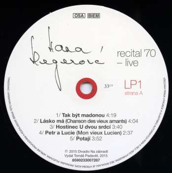 2LP Hana Hegerová: Recital '70 - Live LTD | NUM