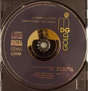 3CD Georg Friedrich Händel: Saul (An Oratorio Or Sacred Drama In 3 Parts (1739))