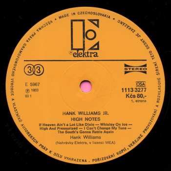 LP Hank Williams Jr.: High Notes