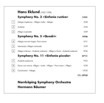 CD Norrköping Symphony Orchestra: Symphonies 3, 5 & 11