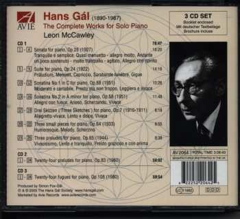 CD Hans Gal: The Complete Works For Solo Piano