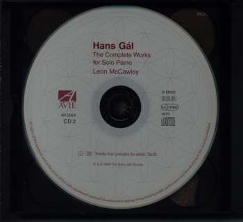 CD Hans Gal: The Complete Works For Solo Piano