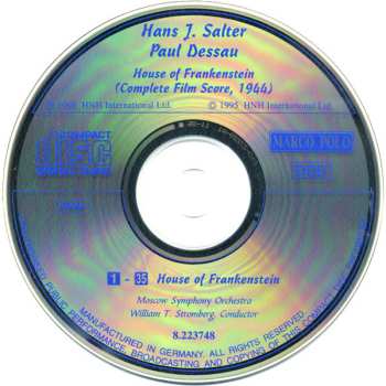 CD William Stromberg: House of Frankenstein (Complete Film Score, 1944)