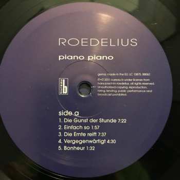 LP Hans-Joachim Roedelius: Piano Piano