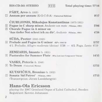 CD Arvo Pärt: Baltic Organ Music