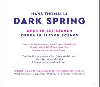 2CD/Set di cofanetti Hans Thomalla: Dark Spring