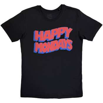 Merch Happy Mondays: Maglietta Wavy Logo Happy Mondays