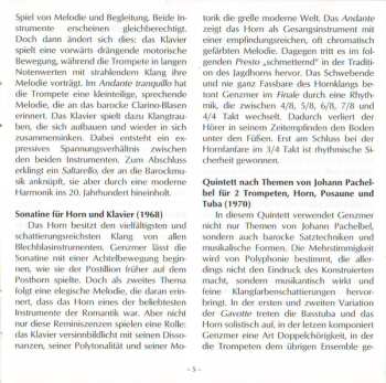 CD Oliver Triendl: Musik Für Blechbläser & Klavier