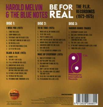 3CD/Set di cofanetti Harold Melvin And The Blue Notes: Be For Real (The P.I.R. Recordings 1972-1975)