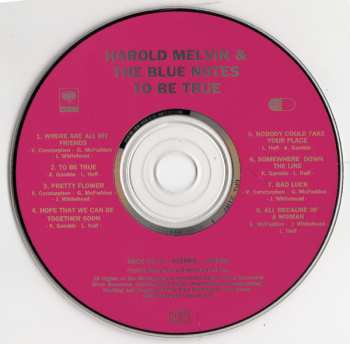 CD Teddy Pendergrass: To Be True