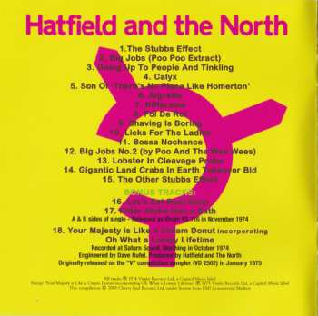 CD Hatfield And The North: Hatfield And The North