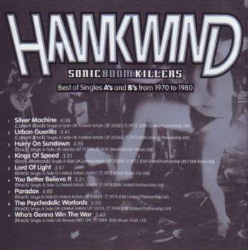CD Hawkwind: Sonic Boom Killers (Best Of Singles A's And B's From 1970 To 1980)