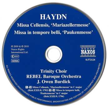 CD Joseph Haydn: Mariazellermesse (Missa Cellensis) / Paukenmesse (Missa In Tempore Belli)