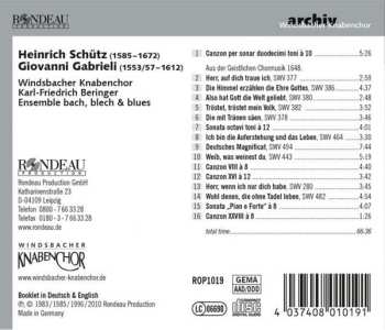 CD Giovanni Gabrieli: Heinrich Schütz, Giovanni Gabrieli