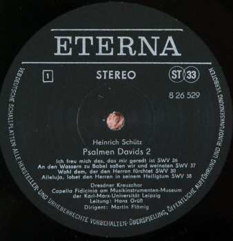 LP Heinrich Schütz: Psalmen Davids 2