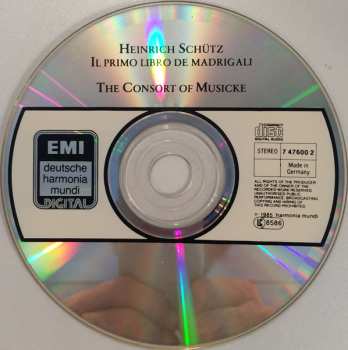 CD Heinrich Schütz: Il Primo Libro De Madrigali