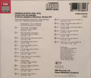 CD Heinrich Schütz: Il Primo Libro De Madrigali