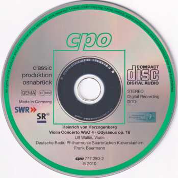 CD Frank Beermann: Violin Concerto ∙ Odysseus