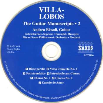 CD Heitor Villa-Lobos: The Guitar Manuscripts: Masterpieces and Lost Works - 2