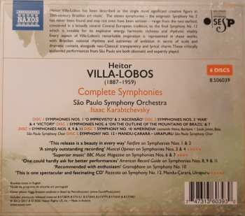 6CD/Set di cofanetti Heitor Villa-Lobos: Complete Symphonies
