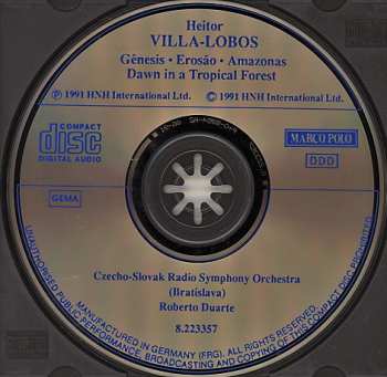 CD Slovak Radio Symphony Orchestra: Gênesis. Erosão. Amazonas. Dawn In A Tropical Forest