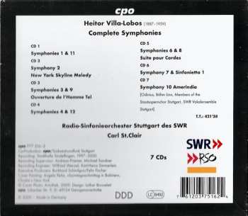 7CD/Set di cofanetti Heitor Villa-Lobos: Complete Symphonies