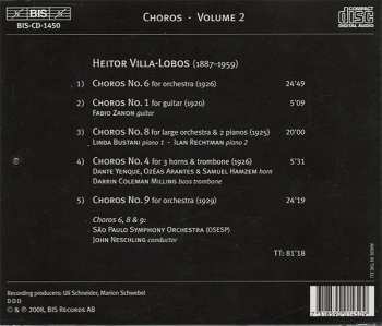 CD Heitor Villa-Lobos: Choros Nos 1 · 4 · 6 · 8 · 9 (Volume 2)