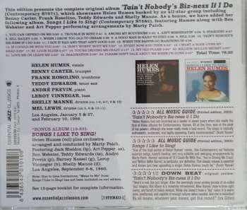 CD Helen Humes: 'Tain't Nobody's Biz-ness If I Do + Songs I Like To Sing!